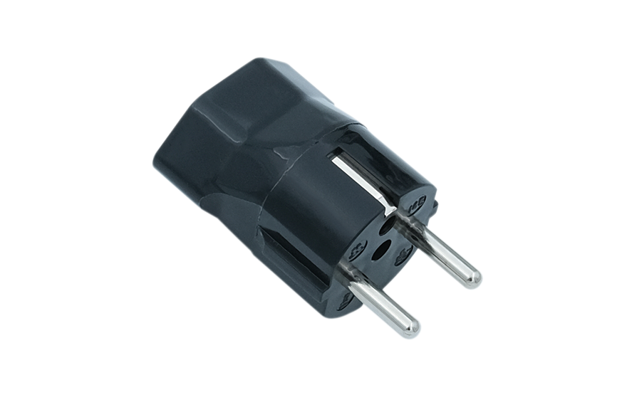 Adapter 230 VAC von Euro-Steckdose (Schuko) auf CH-Steckdose T13 (für CH-T12-Stecker)