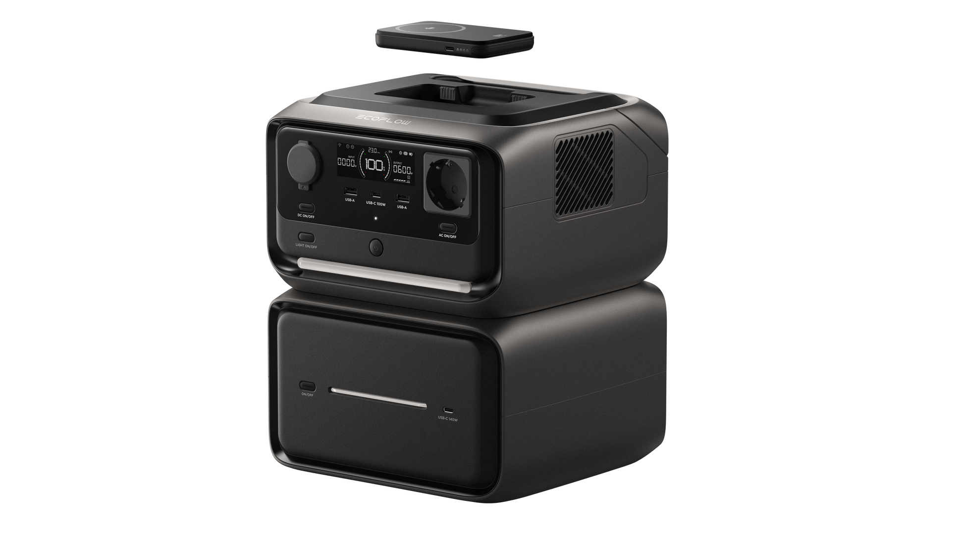 EcoFlow RIVER 3 Plus Max Wireless Powerstation 858 Wh, mit Rapid 5k Powerbank, EU Version