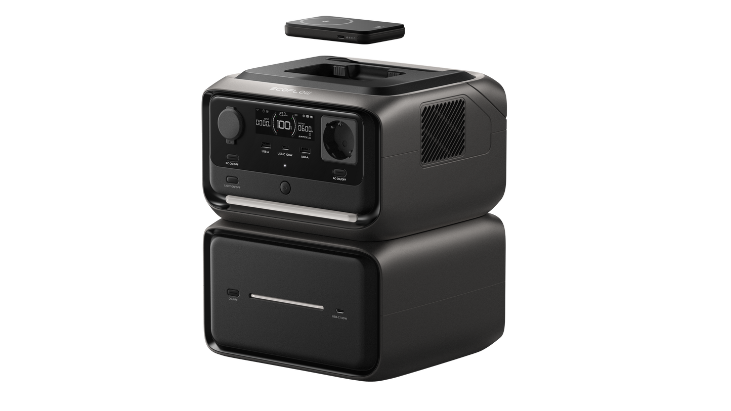 EcoFlow RIVER 3 Plus Max Wireless Powerstation 858 Wh, mit Rapid 5k Powerbank, EU Version