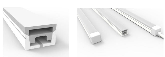 LED Neon Streifen 180* RGBW 4000K, DMX512, 24V, 96 LED/m, 20 W/m, IP67 (Mieten)