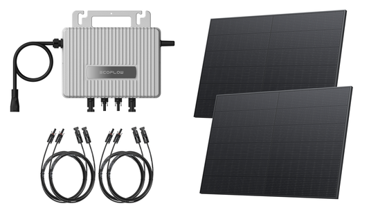 EcoFlow STREAM Balkonkraftwerk Starter-Set | 600 Watt Wechselrichter | 2 x 400 Watt Solarpanels | CH-Version