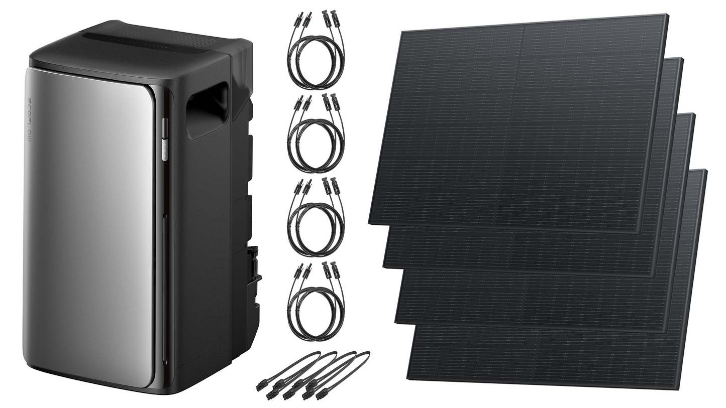 EcoFlow Balkonkraftwerk Set | STREAM Ultra Solarbatterie (1.92 kWh) / 600 W CH-Version | 1200 W AC Ausgang | 4 MPPT