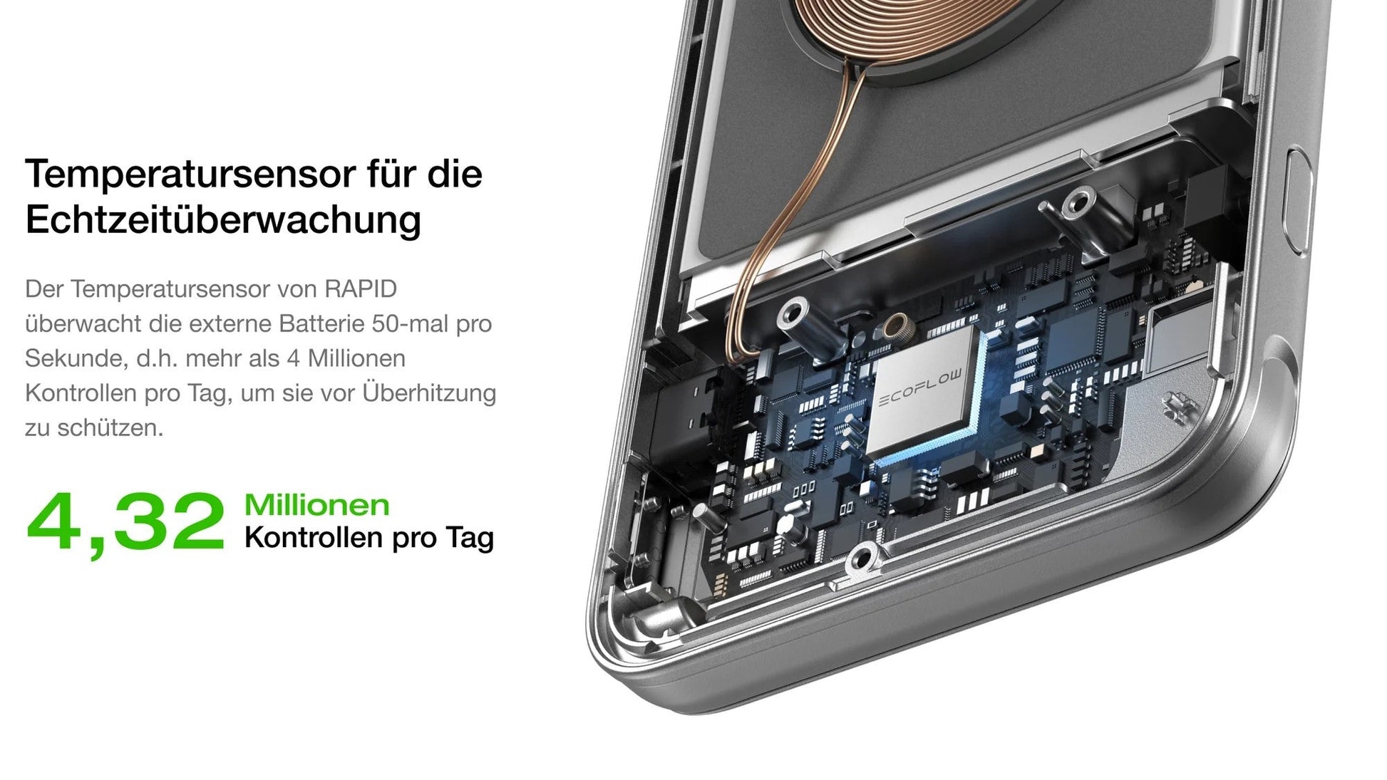 EcoFlow RAPID magnetische Powerbank 10000 mAh schwarz (Qi2 MagSafe)