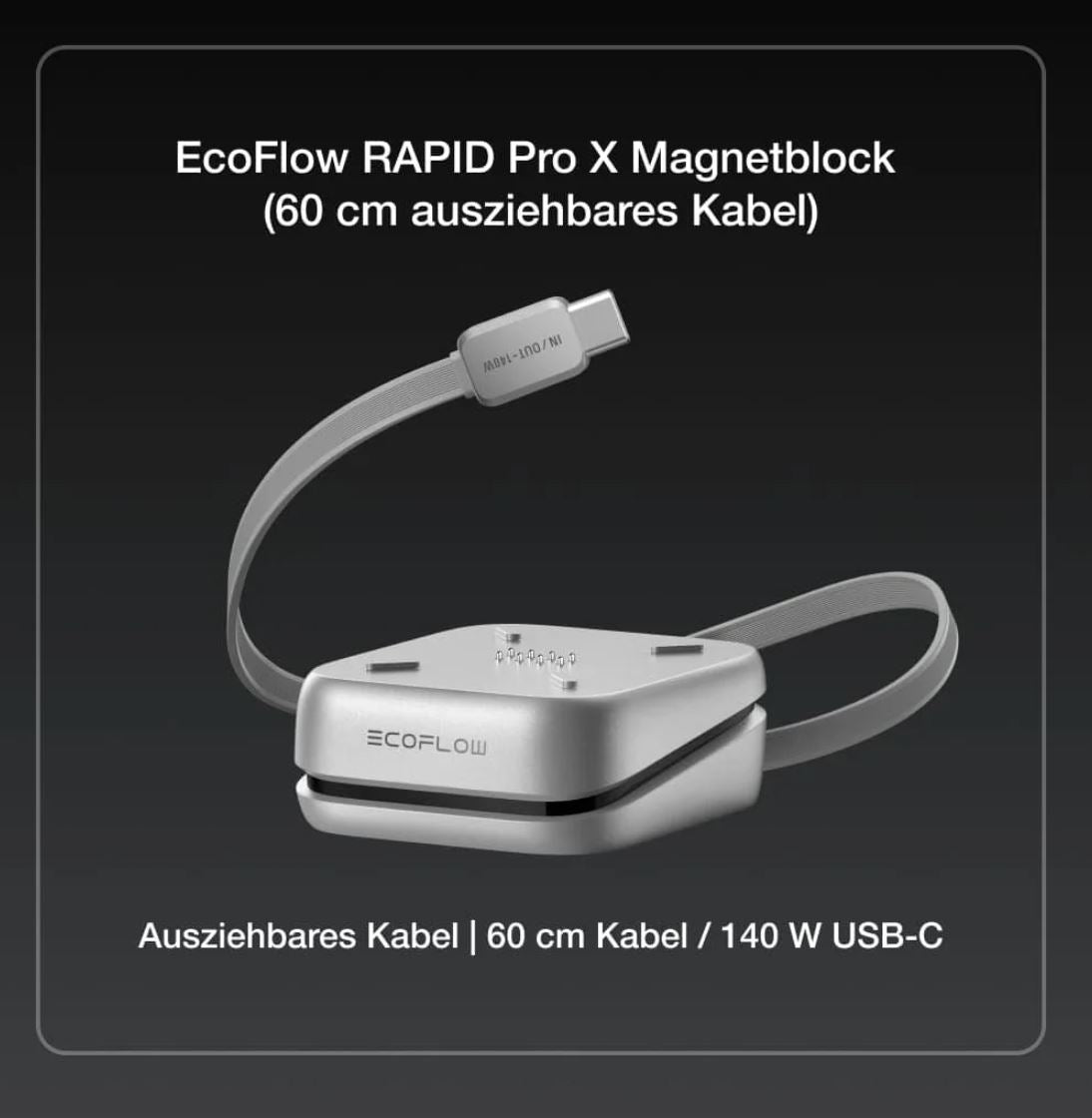 EcoFlow RAPID Pro X Powerbank 27'650 mAh | 320 W laden, bis zu 300 W entladen | USB-C