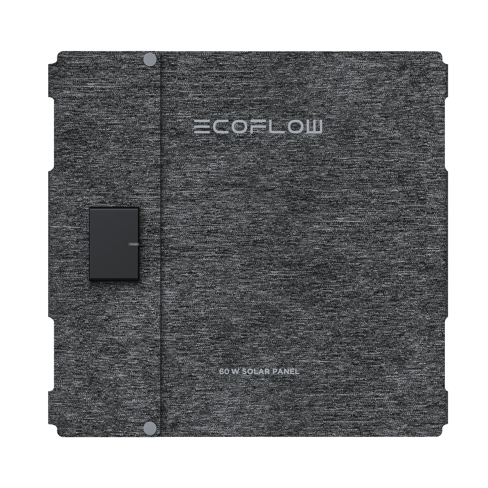 EcoFlow Solarpanel 60 Watt faltbar mit Tasche und USB-C Anschluss