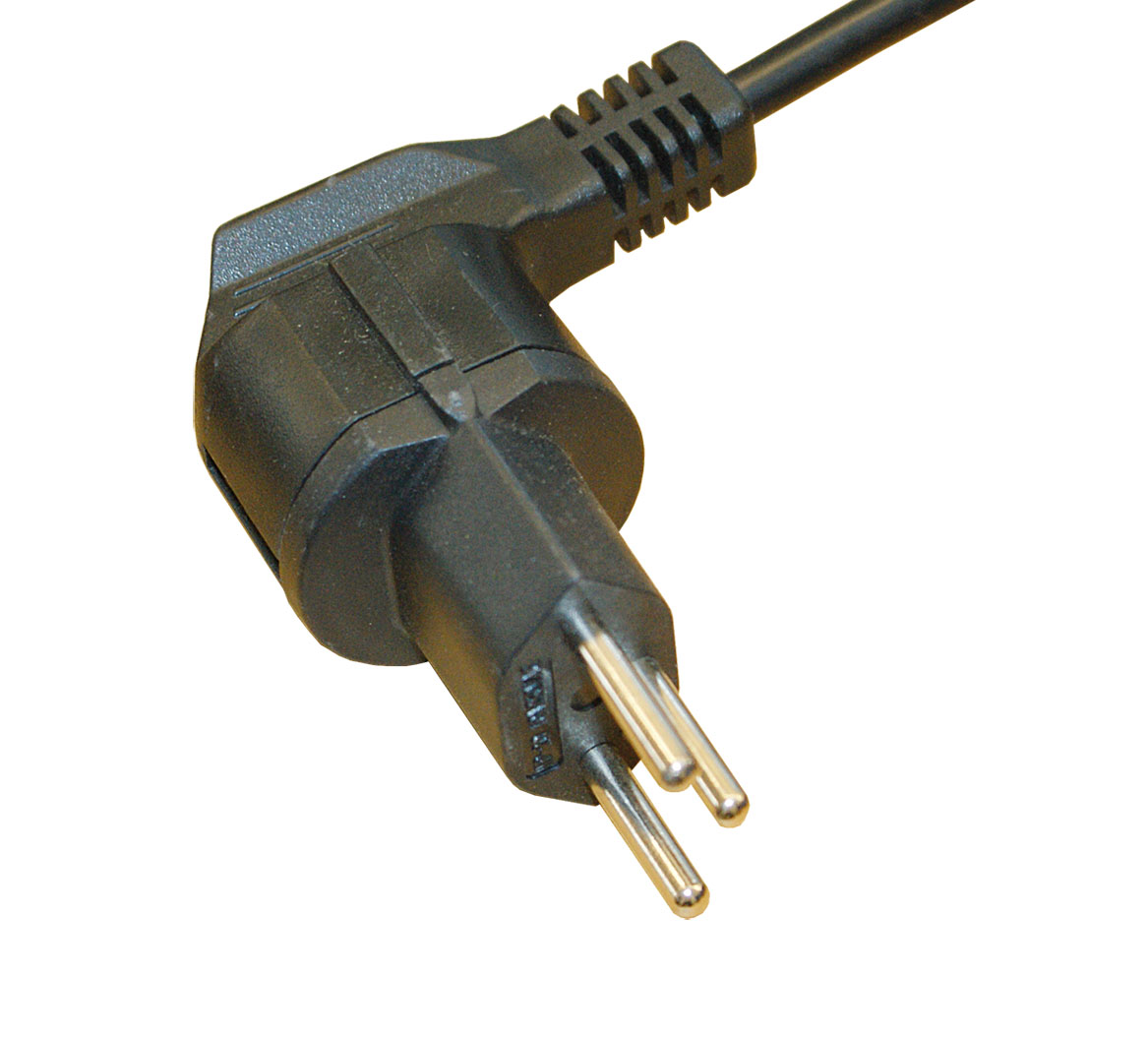 Festadapter 230 VAC von Euro-Stecker (Schuko) auf CH-Stecker T12 (für CH-T13-Steckdose)