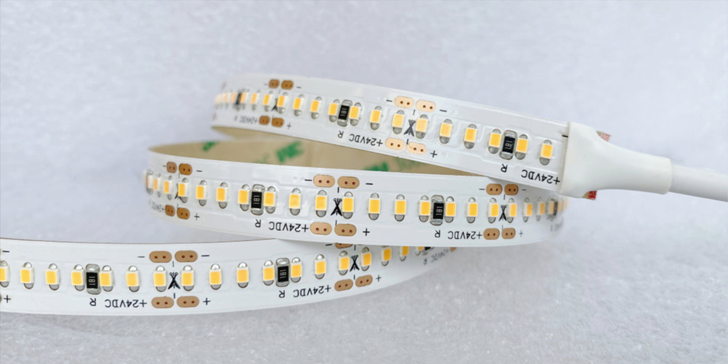 Jelektro LED Streifen CRI 90, 24V, 280 LEDs pro Meter für hochwertige Akzent- und Ambientbeleuchtung