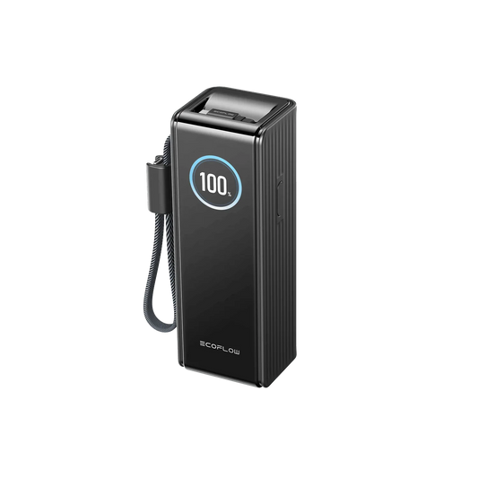 EcoFlow RAPID Powerbank 25'000 mAh schwarz | 140 W laden, bis zu 170 W entladen | + ausziehbares 100 W USB-C Kabel