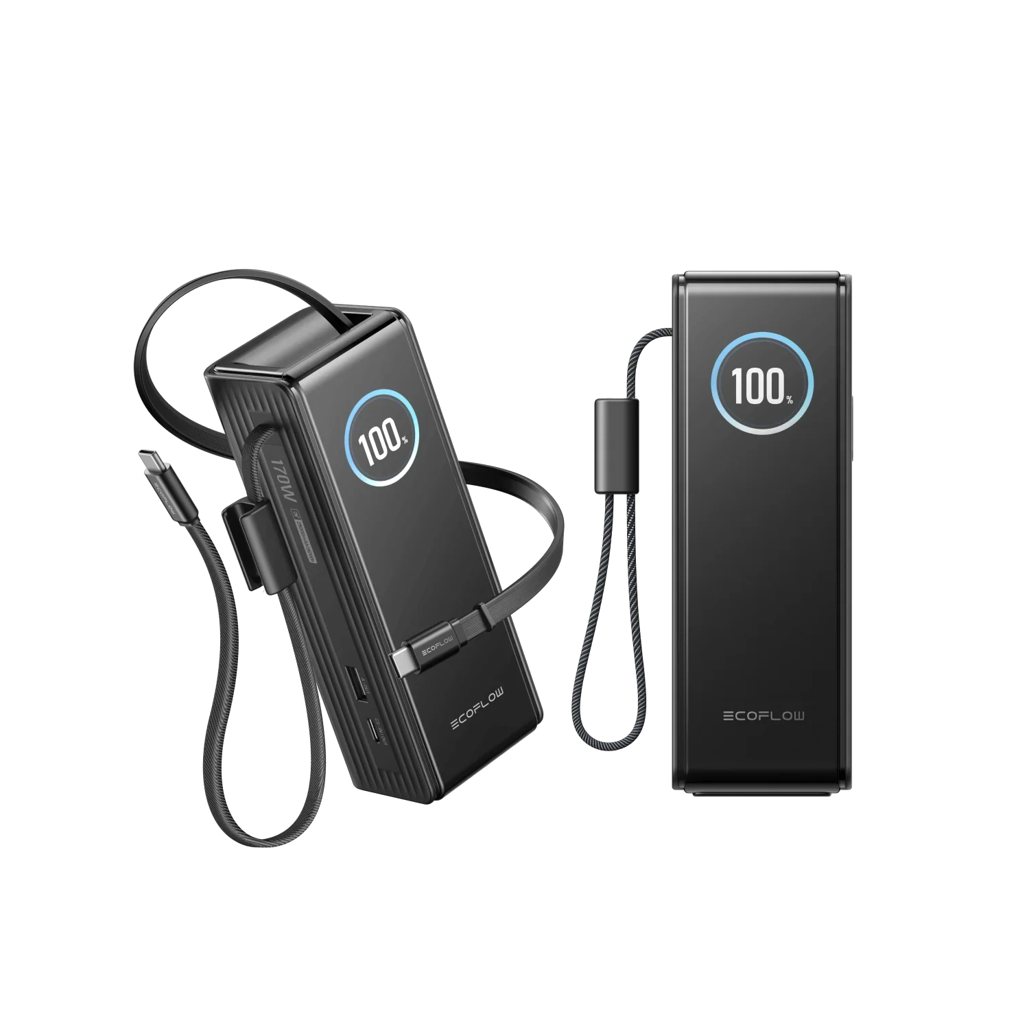 EcoFlow RAPID Powerbank 25'000 mAh grau | 140 W laden, bis zu 170 W entladen | + ausziehbares 100 W USB-C Kabel