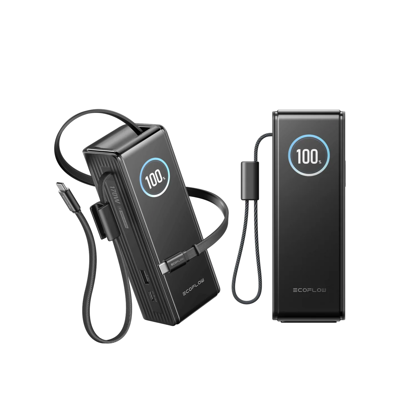 EcoFlow RAPID Powerbank 25'000 mAh grau | 140 W laden, bis zu 170 W entladen | + ausziehbares 100 W USB-C Kabel