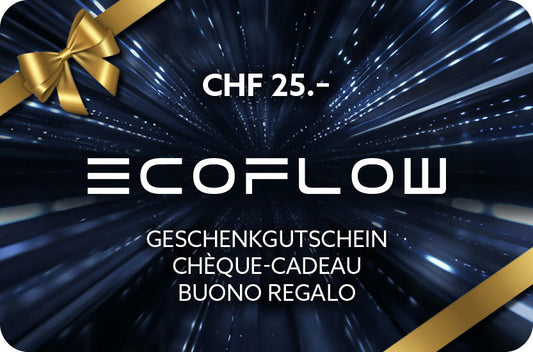 EcoFlow Schweiz digitaler Gutschein | Wert: CHF 25.-