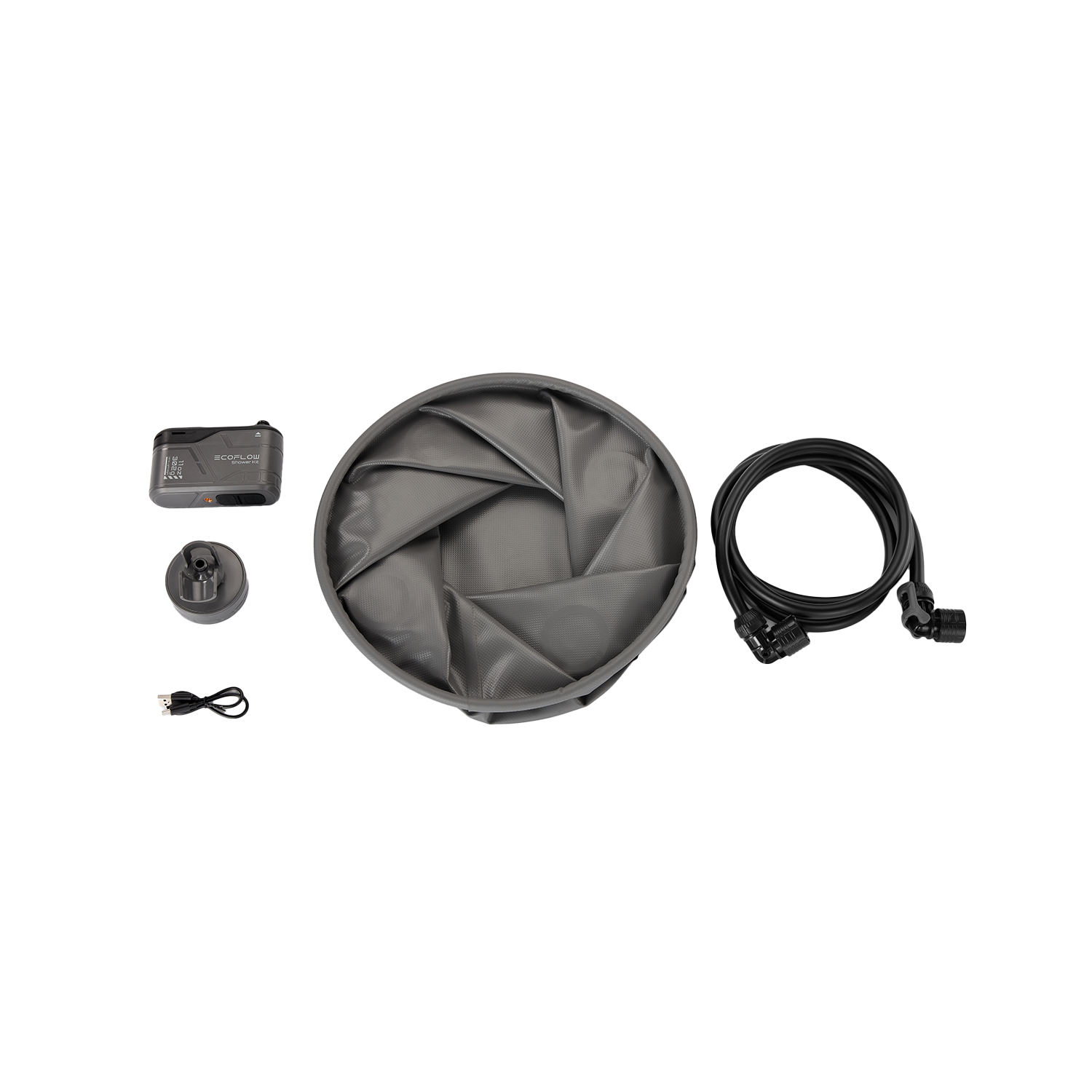 EcoFlow mobiles Dusch-Kit mit Pumpe und faltbarem Wassereimer