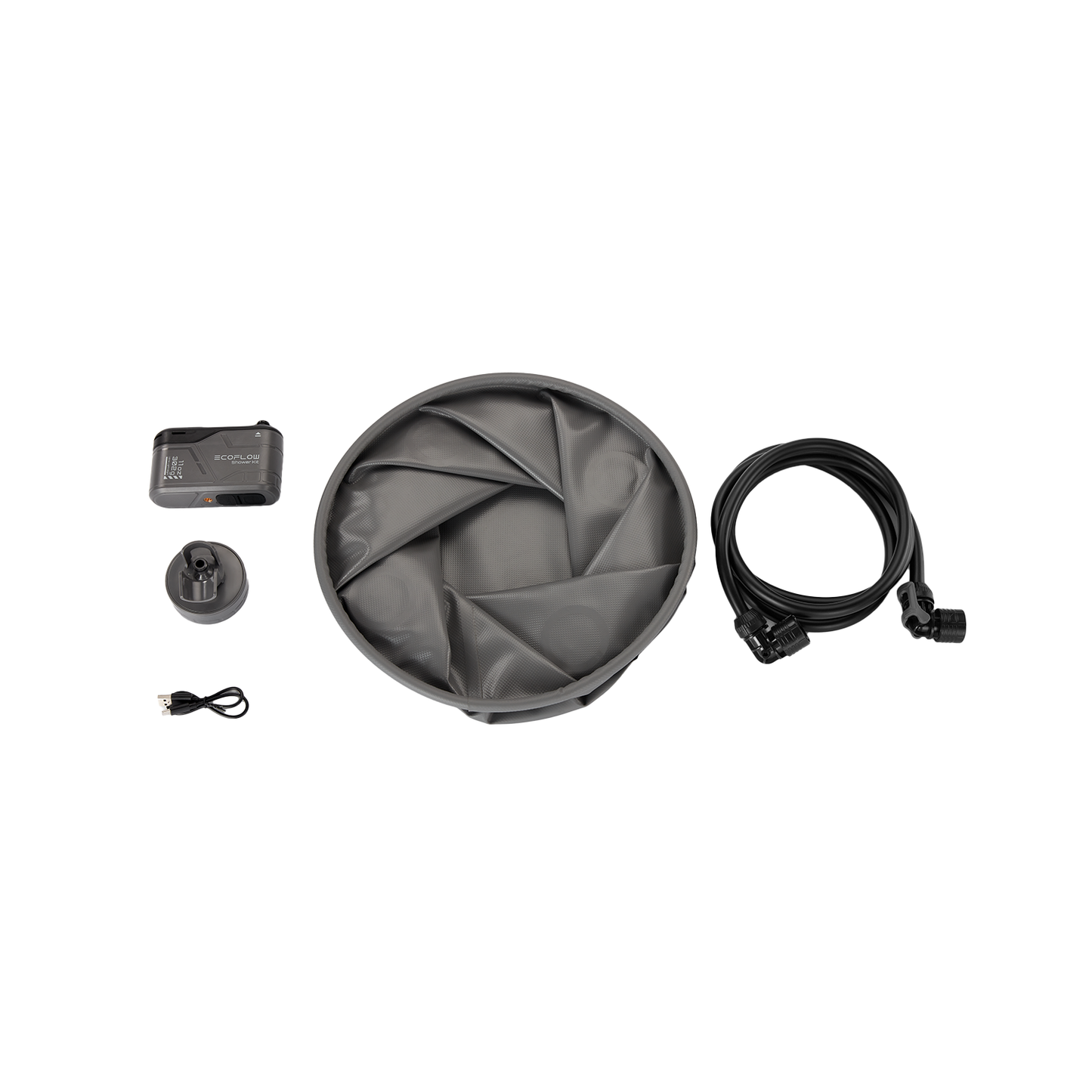 EcoFlow mobiles Dusch-Kit mit Pumpe und faltbarem Wassereimer