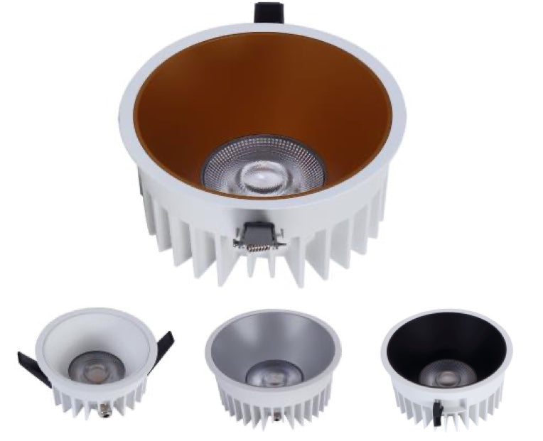 Jelektro LED Einbaustrahler IP65 rund mit tief liegendem Reflektor, entblendet