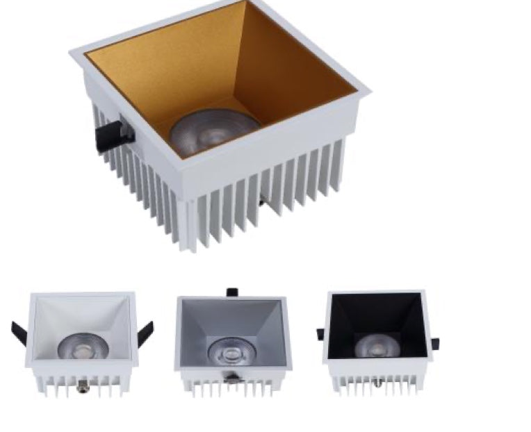Jelektro LED Einbaustrahler IP65 viereckig mit tief liegendem Reflektor, entblendet