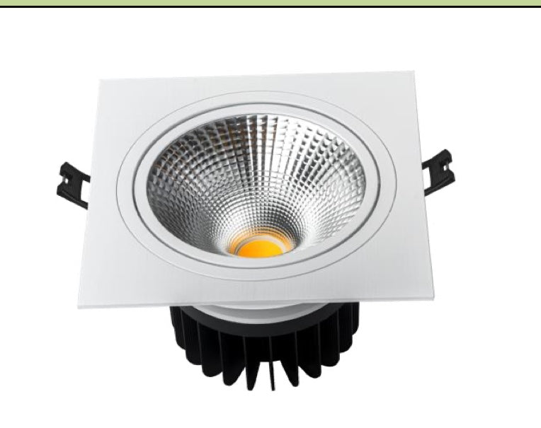 Jelektro LED Einbaustrahler viereckig mit schwenkbarem Reflektor in Weiss