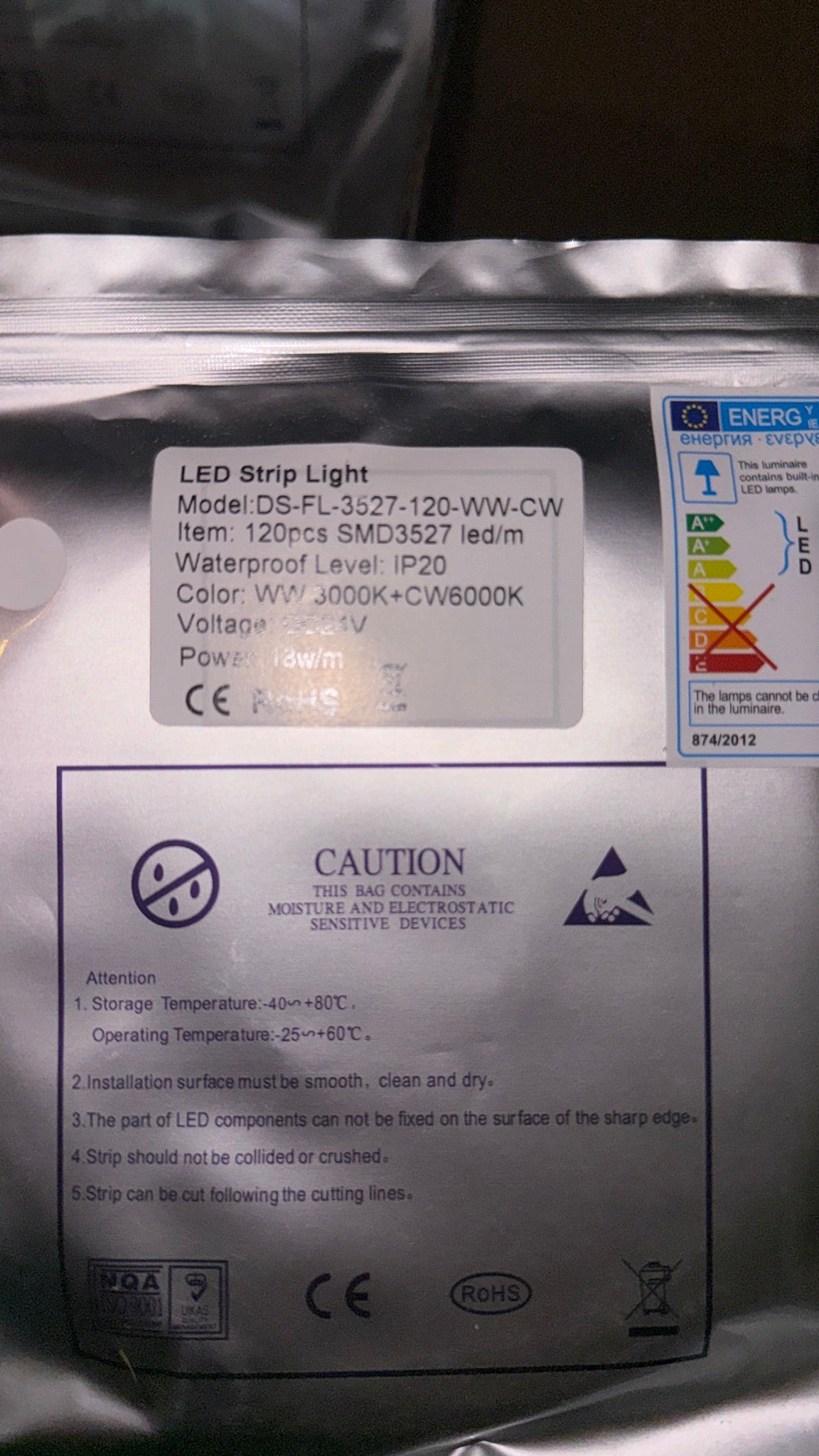 Jelektro LED Streifen mit einstellbaren Weisstönen 3000 bis 6000 K, 24 V, 120 LED/m, IP20