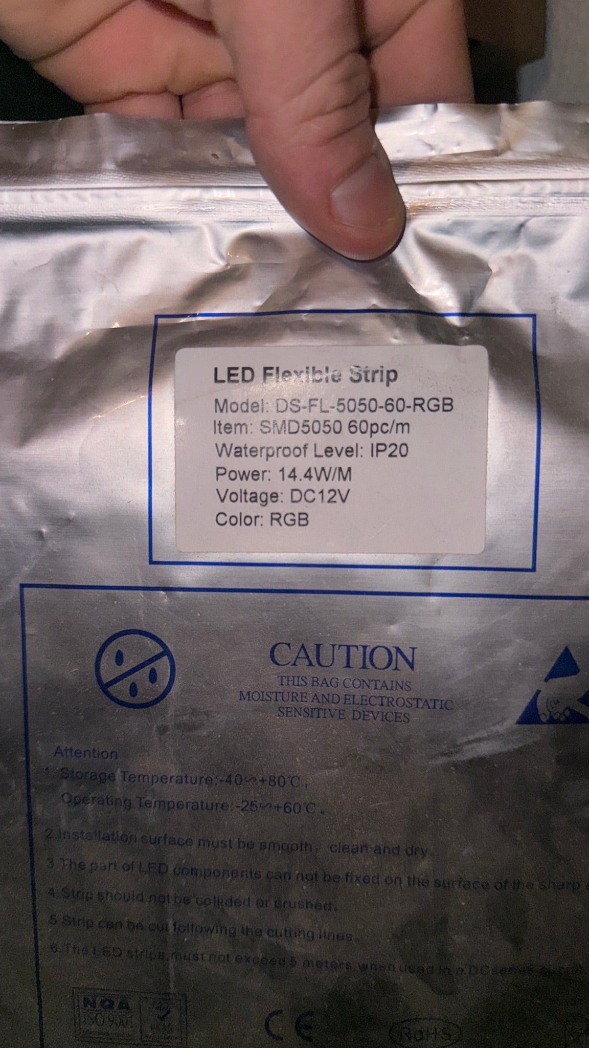 Jelektro LED Streifen RGB mit 60 SMD-5050-LEDs pro Meter, 12 V, IP20, 5-m-Rolle
