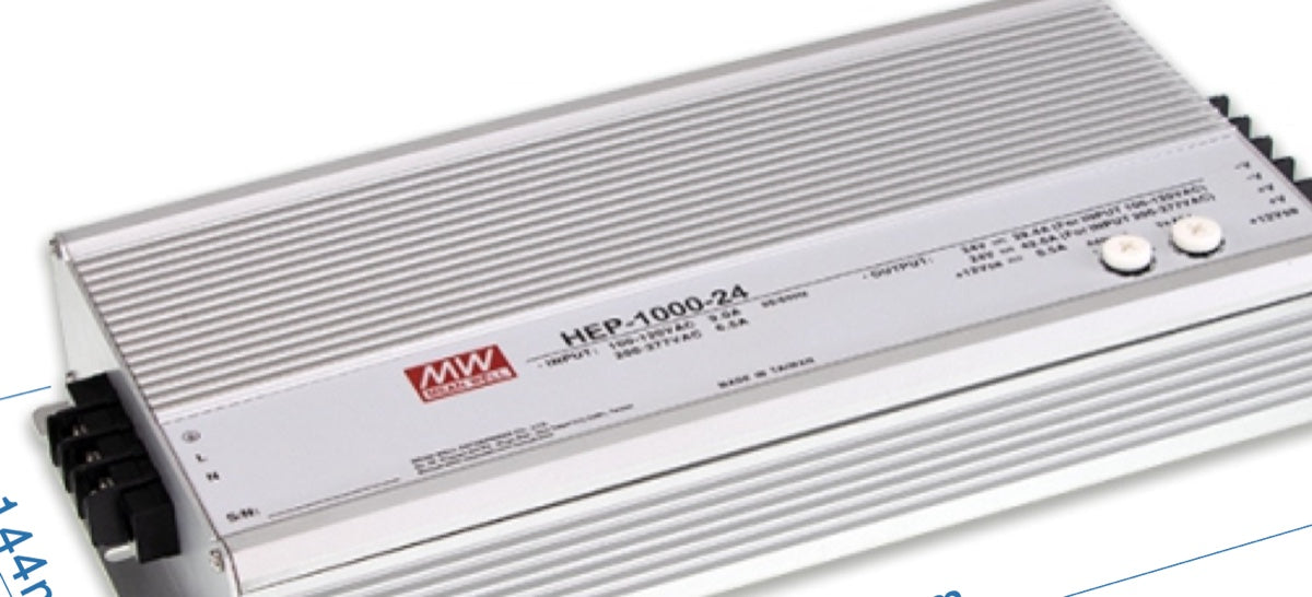 MeanWell Netzteil HEP-1000-24, 24 V, 1000 W, zur Miete bei Jelektro